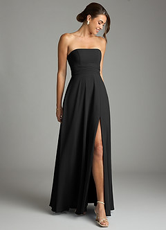 Azazie Tamira Suknie dla druhen Linia A Pofałdowany Szyfon Do ziemi Sukienka image2