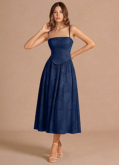 Robe Midi Marine Isaura image3