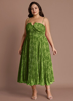 Lyanna Green Multi Pleated Midi Dress image5