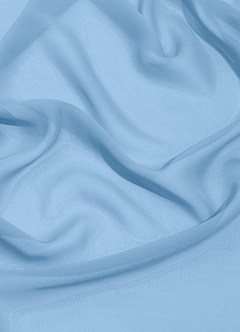 Azazie Jemma Jurken voor bruidsmeisjes Jurk van Chiffon met Kolom Geplooide Poederblauw image14