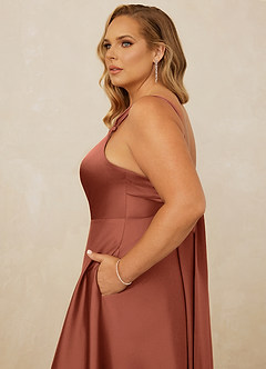 Christian Siriano Bridal for Azazie 1001 Bridesmaid Dresses Clay A-Line Sweetheart Neckline Stretch Satin Dress image13
