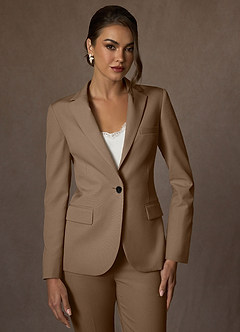 front Charlotte Brigadeiro Blazer de trama refinada