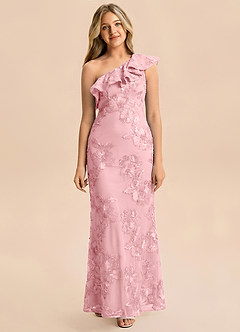 front Azazie Dahlia Junior Formal Dress
