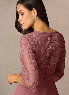Azazie Poe Mother of the Bride Dresses Desert Rose Sheath Lace Dress image5