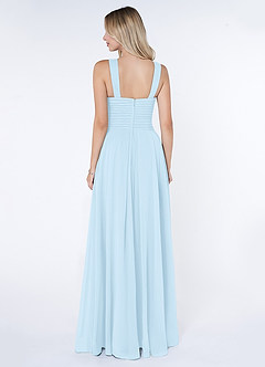 Azazie Kaleigh Bridesmaid Dresses Sky Blue A-Line Pleated Chiffon Dress image2
