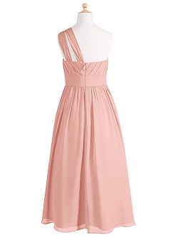 Azazie Molly Junior Amethyst A-Line Pleated Chiffon Dress image8