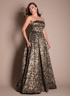 Valeri Ebony Gold Gown image5