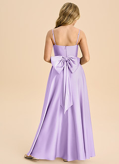 Azazie Bear Junior Lilac A-Line Sweetheart Neckline Stretch Satin Dress image2