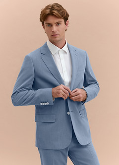 front William Dusty Blue Comfort Blend Suit Jacket