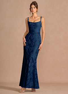 Vestido Azul Marino Oscuro Largo Keilani image3