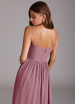 Azazie Calianna Bridesmaid Dresses Vintage Mauve A-Line Off the Shoulder Chiffon Convertible Dress image8