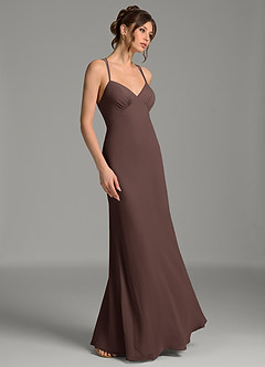 Azazie Suttona Bridesmaid Dresses Ganache Mermaid Chiffon Dress image4