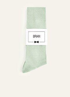 front Matching Color Men's Dress Socks with Personalized Label