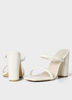 front Two-Strap High Heel Sandals