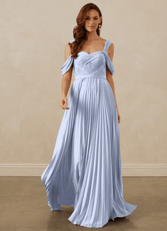 Christian Siriano Bridal for Azazie 1013 Bridesmaid Dresses Ice A-Line Off the Shoulder Chiffon Dress image9