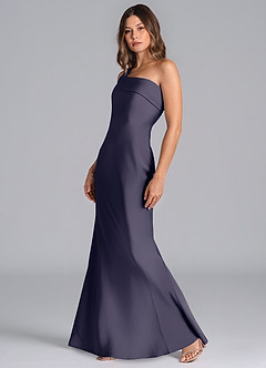 Azazie Driea Brudtärnklänningar Klä av Sjöjungfru i Stretch Satin Ena axeln Stormig image6