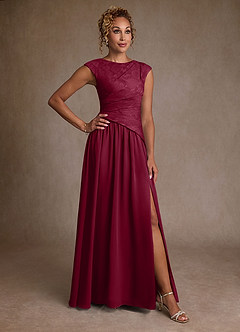 Azazie Kalleen Suknie dla Matki Panny Młodej Linia A Pofałdowany Szyfon Długość podłogi Sukienka image1