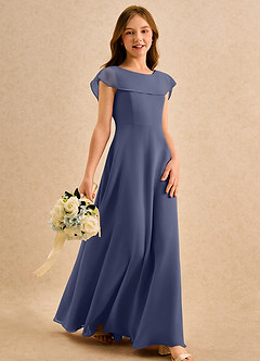 Azazie Kittie Girls Formal Flower Girl Klänningar Klä A-Line i Chiffong image4