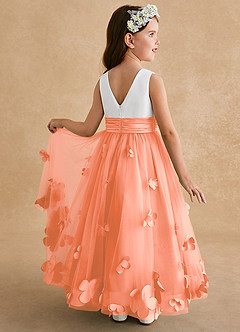 Azazie Vi Flower Girl Klänningar Klä A-Line i Tyll Ärmlös image2