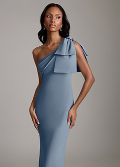 Azazie Yuanna Bridesmaid Dresses Twilight Mermaid One Shoulder Chiffon Dress image3