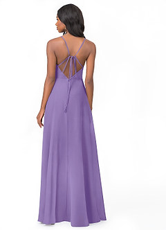 Azazie Everleigh Abiti da Damigella Abito A-Line in Chiffon con Scollo a Cuore a Pieghe Tahiti image2