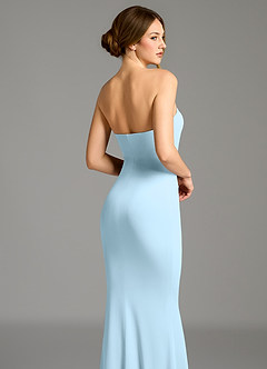 Azazie Shaniya Bridesmaid Dresses Sky Blue Mermaid Strapless Premium Stretch Jersey Dress image7