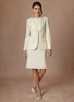 front Kennedy Ivory Refined Weave Performance Dress Suit