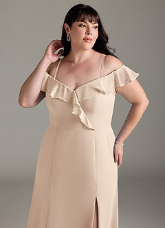 Azazie Sophie Bridesmaid Dresses White Alabaster A-Line Off the Shoulder Chiffon Convertible Dress image12