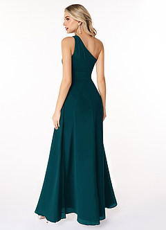 Azazie Dallas Brautjungfernkleider A-Linie One-Shoulder Chiffon Kleid Kiefer image2