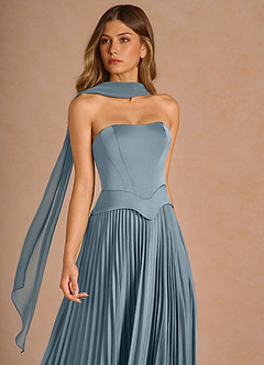 Abito Lungo Azzurro Polvere Rylan image4