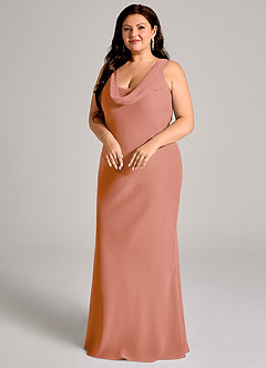 Azazie Rylina Bridesmaid Dresses MAI TAI Mermaid Pleated Chiffon Dress image9