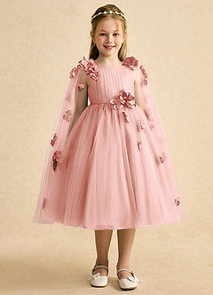Azazie Staria Flower Girl Klänningar Klänning Balklänning i Tyll Ruched image6
