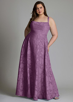 Azazie Shaude Bridesmaid Dresses Wisteria A-Line Pleated Floral Burnout Dress image11