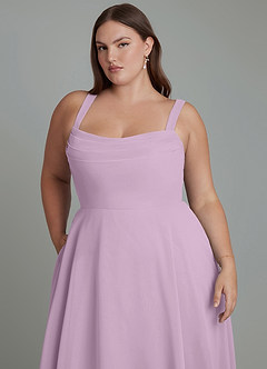 Azazie Shaude Bridesmaid Dresses Wisteria A-Line Pleated Chiffon Dress image12