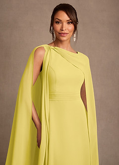 Azazie Liddie Mother of the Bride Dresses Canary A-Line Pleated Chiffon Dress image6