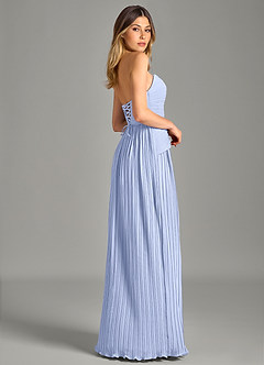 Azazie Becka Bridesmaid Dresses Ice A-Line Strapless Chiffon Dress image5