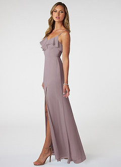 Azazie Natalia Bridesmaid Dresses Dusk A-Line Chiffon Dress image3