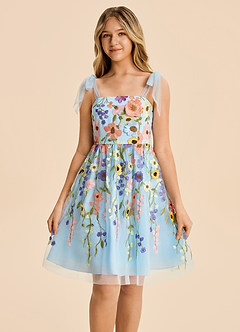 front Azazie Opal Junior Formal Dress