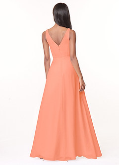 Azazie Nala Bridesmaid Dresses Sunset A-Line Pleated Chiffon Dress image2