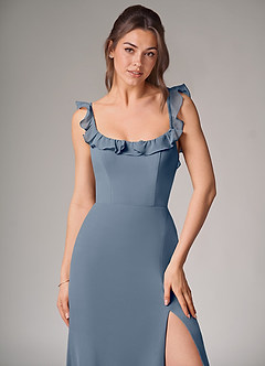 Azazie Callie Bridesmaid Dresses Twilight Mermaid Side Slit Chiffon Convertible Dress image5