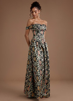 Maxi jurk Adele Middernachttuin image5