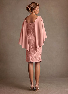 Azazie Meridian Abiti per la Madre della Sposa Abito Tubino in Pizzo Plissettato Rosetta image3