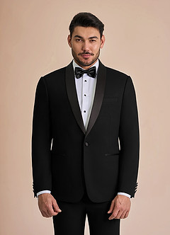 front Winston Black Chaqueta de esmoquin con solapa chal