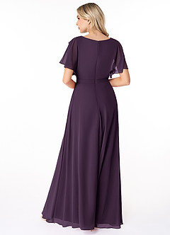 Azazie Aaliyah Modest Bridesmaid Dresses A-Line Scoop Pleated Chiffon Floor-Length Dress image4