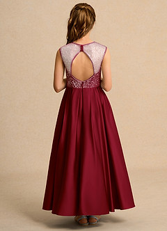 Azazie Candy Girl Flower Girl Klänningar Klä Balklänning i Matt satäng Rosett image3