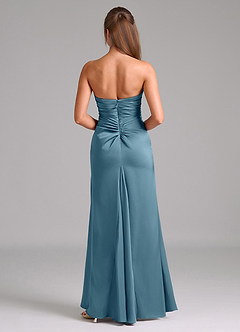 Azazie Lucille Robes de demoiselle d'honneur Robe Sirène Convertible en Satin extensible Sans bretelle Bermude image2