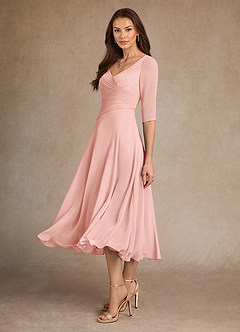 Azazie Durant vestidos de madre de la novia Vestido de Rosetón de Gasa de Corte En A con Plisado image1