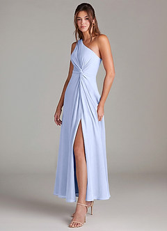 Azazie Brooke Robes de demoiselle d'honneur Robe Trapèze en Mousseline de soie Une épaule Eis image3