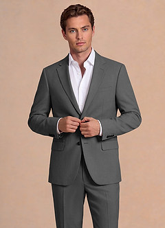 front Bennett Gris Oscuro Traje de mezcla de lana