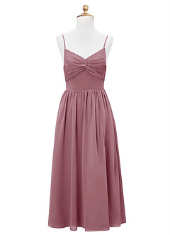 Azazie Zeya Junior Vintage Mauve A-Line Chiffon Dress image7
